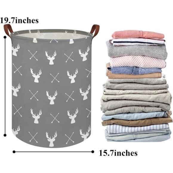 Large Storage Baskets,Waterproof Laundry Baskets,Collapsible Canvas Basket - Picture 5 of 6